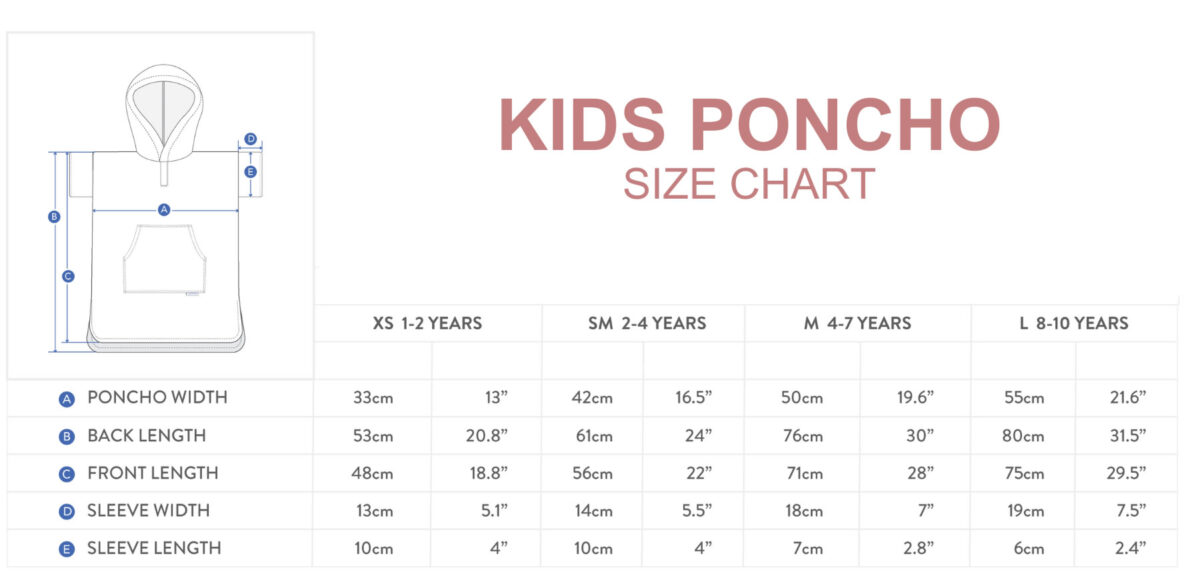 kids-cape-cod-poncho-size-chart